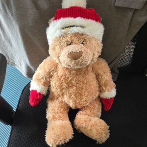 2012 Amazon Gund Teddy Bear with Red Mittens and Hat